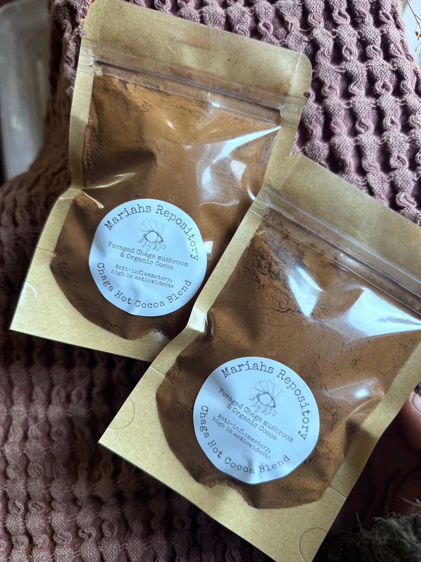 Chaga mushroom hot cocoa blend