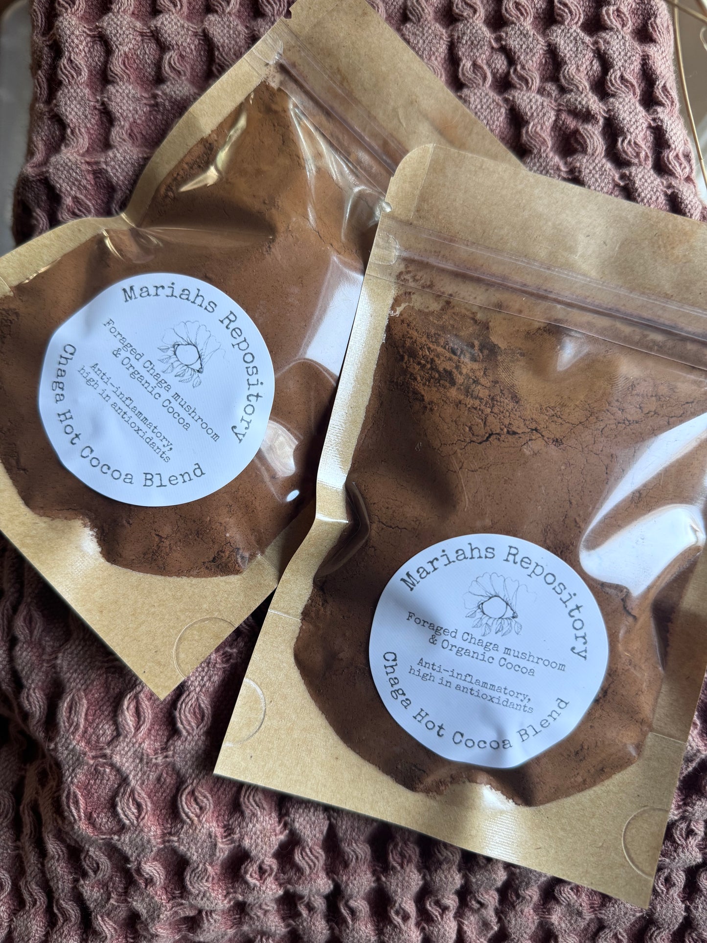 Chaga mushroom hot cocoa blend