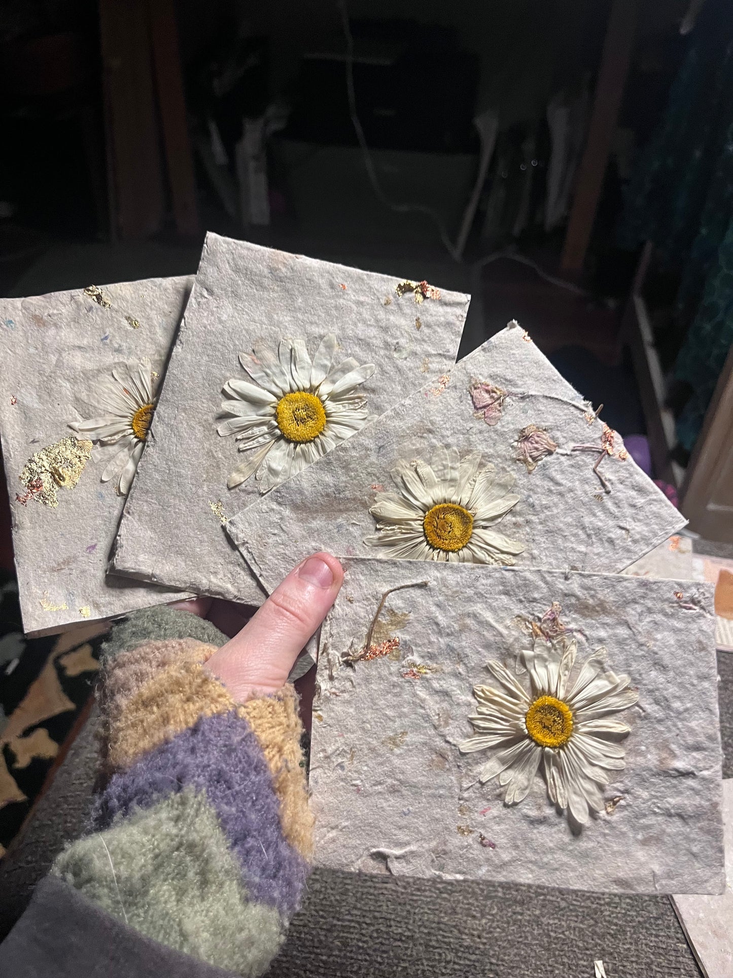 Daisy Batch - Single Handmade Paper Card